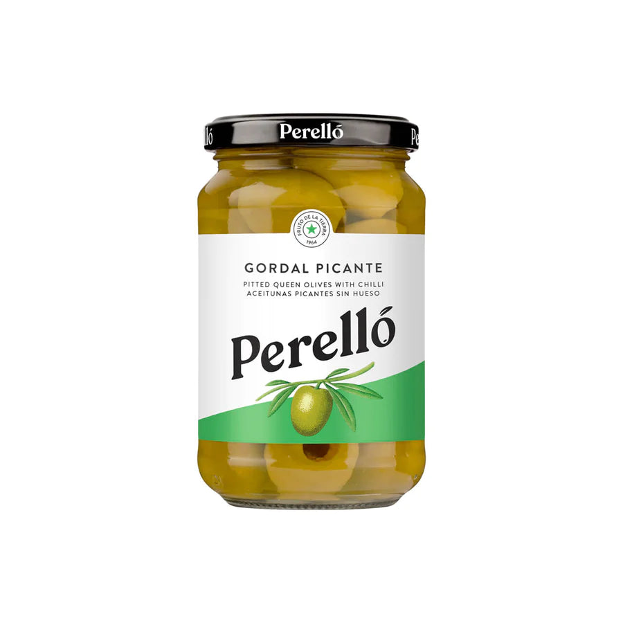 Perello Gordal Spicy Pitted Olives Jar 150g