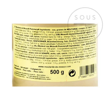 Pommery Wholegrain Mustard - Moutarde de Meaux 500g – view 2